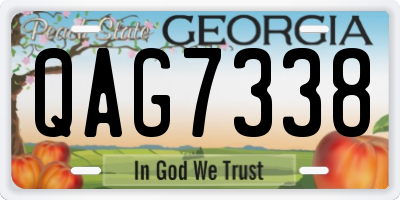 GA license plate QAG7338