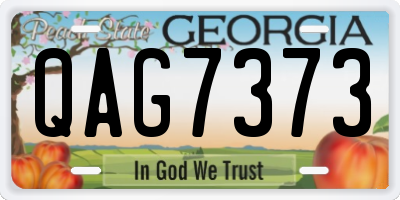 GA license plate QAG7373