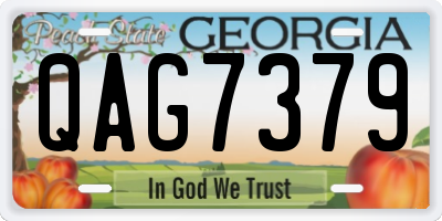 GA license plate QAG7379