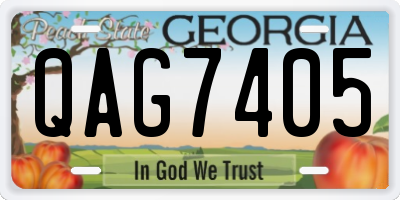GA license plate QAG7405