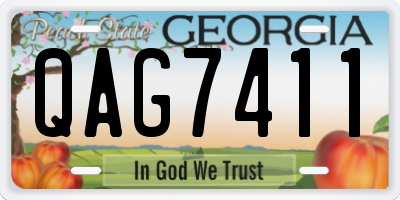 GA license plate QAG7411