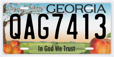 GA license plate QAG7413