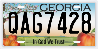 GA license plate QAG7428