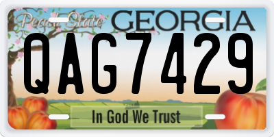 GA license plate QAG7429