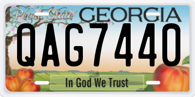 GA license plate QAG7440