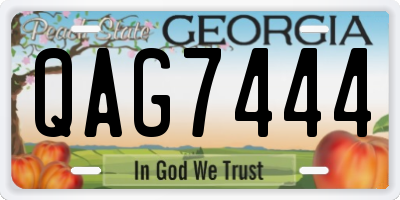 GA license plate QAG7444