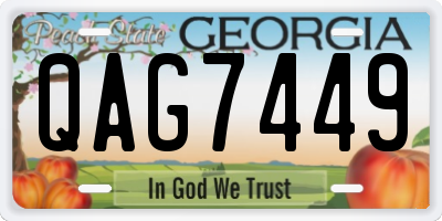 GA license plate QAG7449