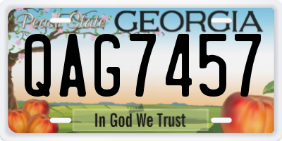 GA license plate QAG7457