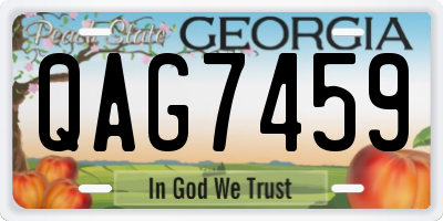 GA license plate QAG7459