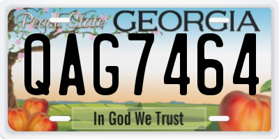 GA license plate QAG7464