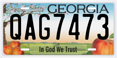 GA license plate QAG7473