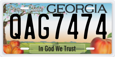 GA license plate QAG7474