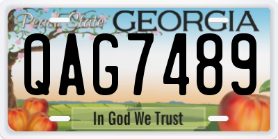 GA license plate QAG7489