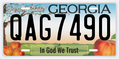 GA license plate QAG7490