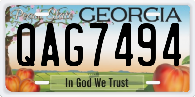 GA license plate QAG7494