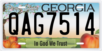 GA license plate QAG7514