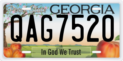 GA license plate QAG7520