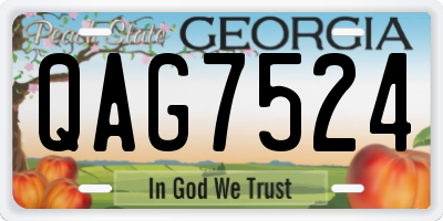 GA license plate QAG7524
