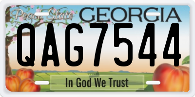 GA license plate QAG7544