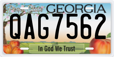 GA license plate QAG7562