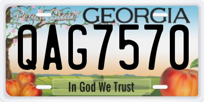 GA license plate QAG7570