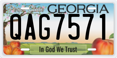 GA license plate QAG7571