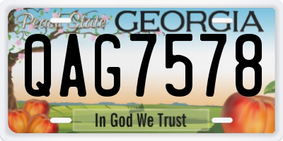 GA license plate QAG7578