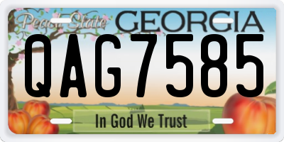 GA license plate QAG7585