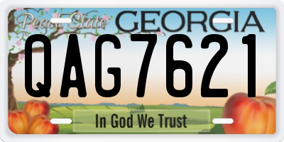 GA license plate QAG7621