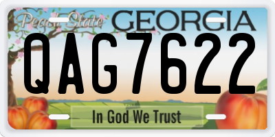 GA license plate QAG7622