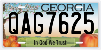 GA license plate QAG7625
