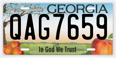 GA license plate QAG7659