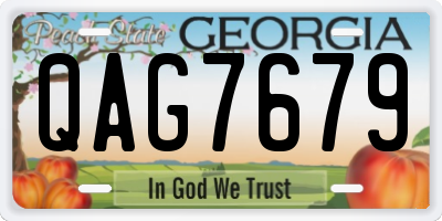 GA license plate QAG7679