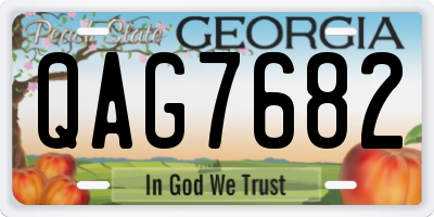 GA license plate QAG7682