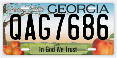 GA license plate QAG7686