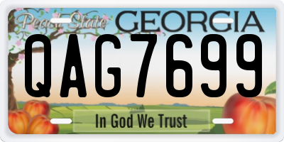 GA license plate QAG7699