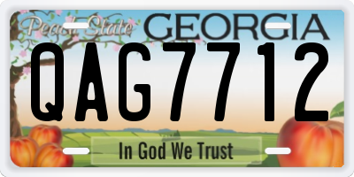 GA license plate QAG7712