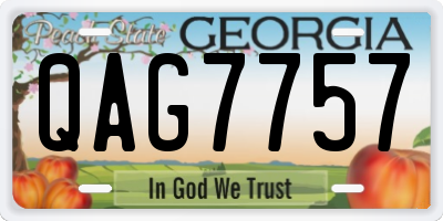 GA license plate QAG7757