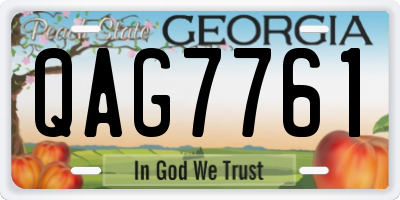 GA license plate QAG7761