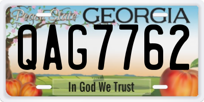 GA license plate QAG7762