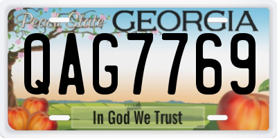 GA license plate QAG7769