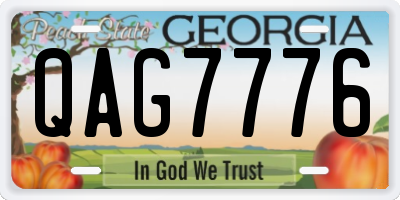 GA license plate QAG7776