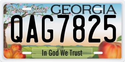 GA license plate QAG7825