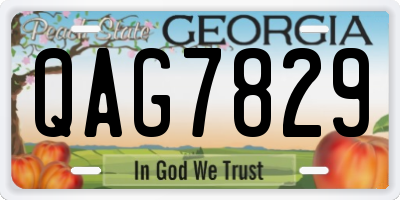 GA license plate QAG7829