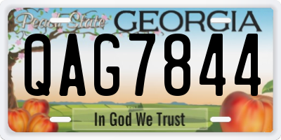 GA license plate QAG7844