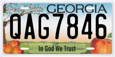 GA license plate QAG7846