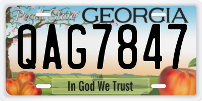 GA license plate QAG7847