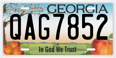 GA license plate QAG7852