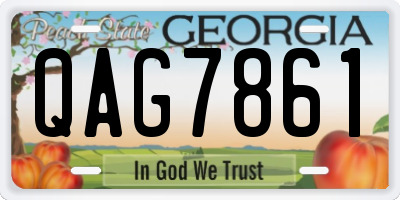 GA license plate QAG7861