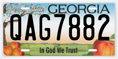 GA license plate QAG7882